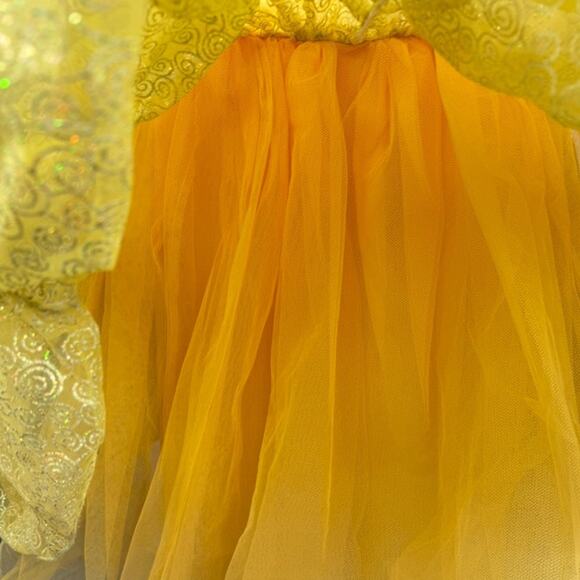Deluxe Disney Belle Dress Beauty and The Beast ball Gown Princess Size L10-12 - Picture 4 of 8